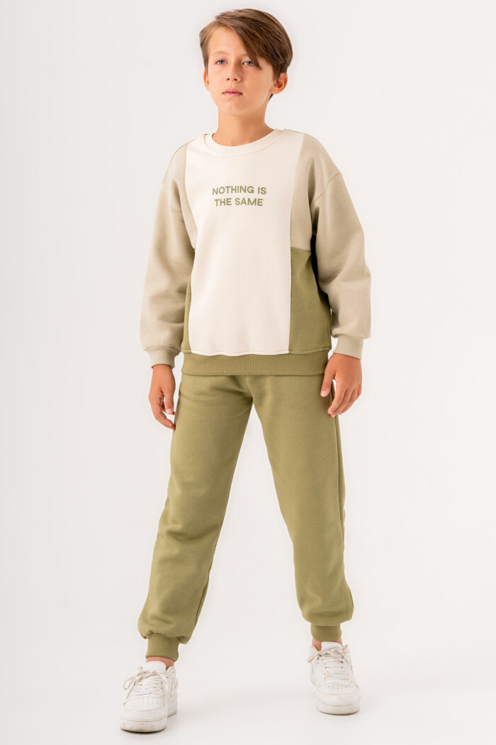 Erkek Çocuk Yeşil Nothing Is The Same Baskılı 5-9 Yaş Takım - 3556-4