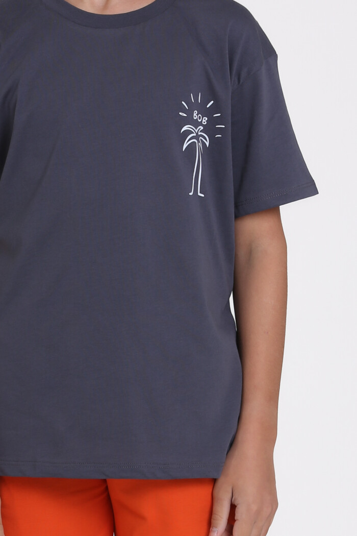 Füme Bob Baskılı 9-13 Yaş Takım - 81401-1