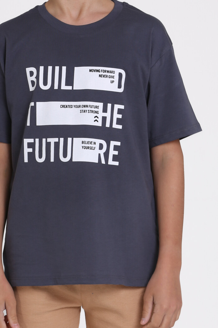 Füme Build The Future Baskılı 9-13 Yaş Takım - 81404-3