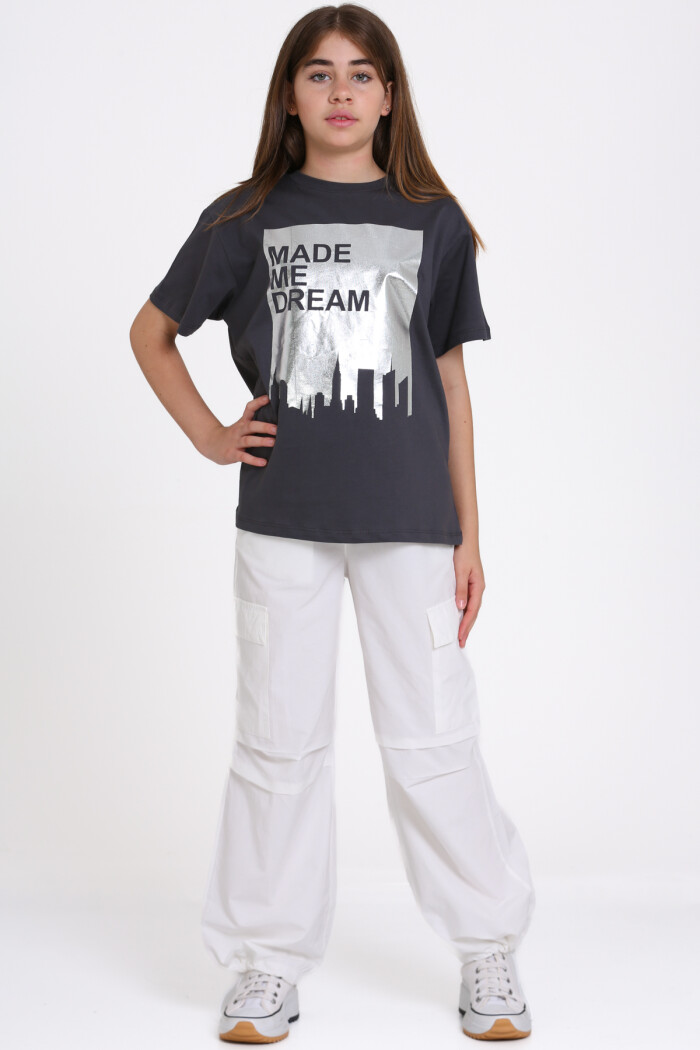 Füme Made Me Dream Baskı 9-13 Yaş Takım - 2486-2