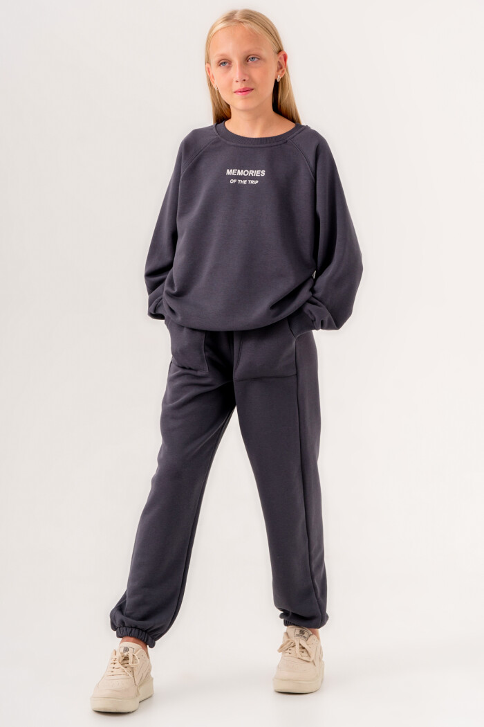 Kız Çocuk Füme Memories Of The Trip Baskılı 8-12 Yaş Kız Çocuk Takım - 3507-4