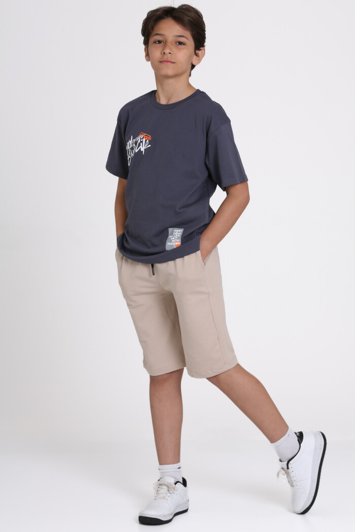 Füme Outdoor Style Life Baskılı 9-13 Yaş Takım - 81402-2