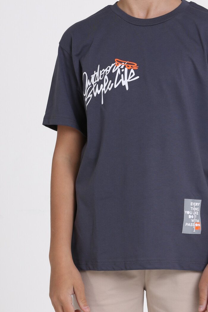 Füme Outdoor Style Life Baskılı 9-13 Yaş Takım - 81402-2