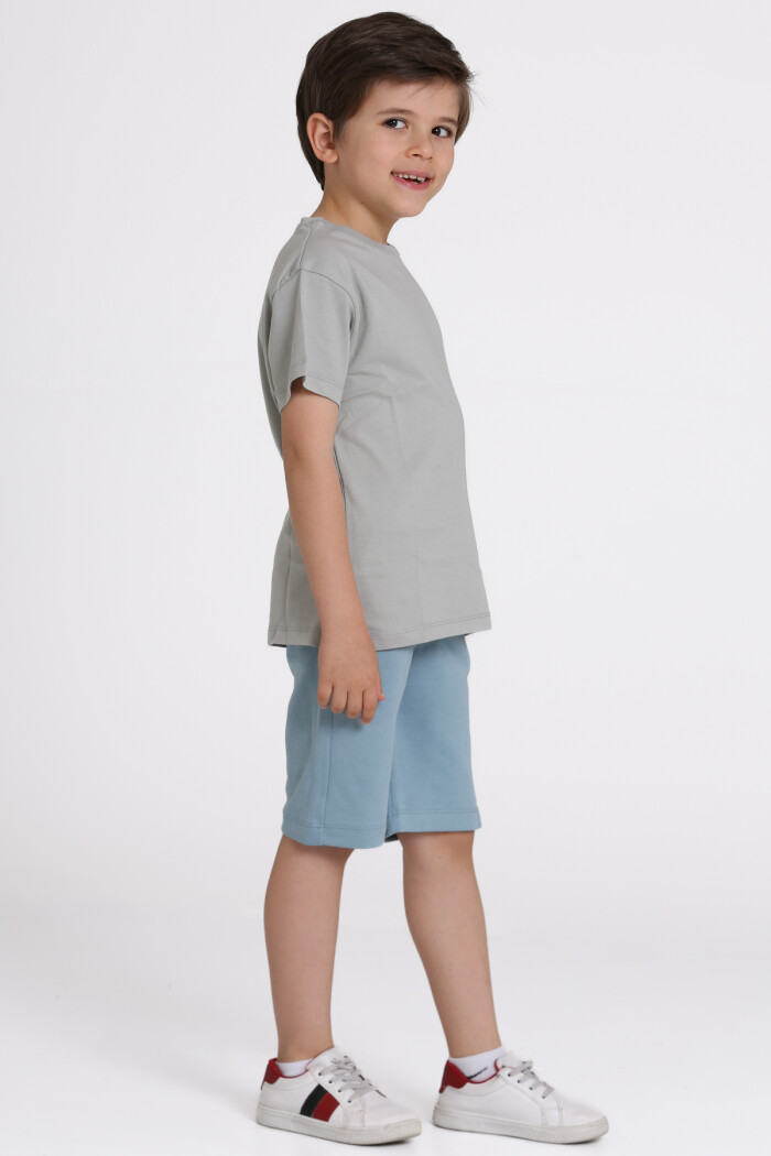 Gri Baskılı 6-10 Yaş Takım - 81415-1