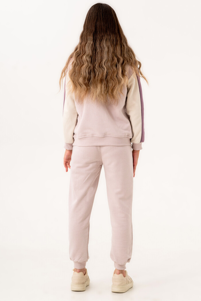 Lila Kız Çocuk Baskılı 8-12 Yaş Takım - 3549-2