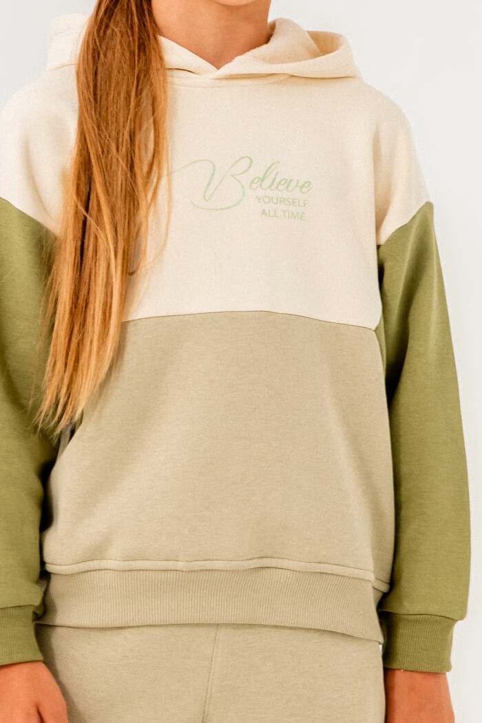 Yeşil Believe Your Self All Time Baskılı 5-9 Yaş Takım - 3553-3