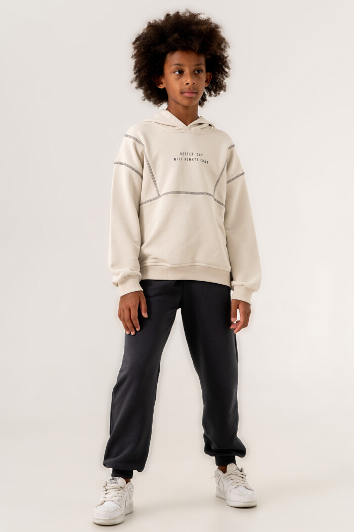 Füme Better Day Will Always Come Baskılı 8-12 Yaş Takım - 3547-1