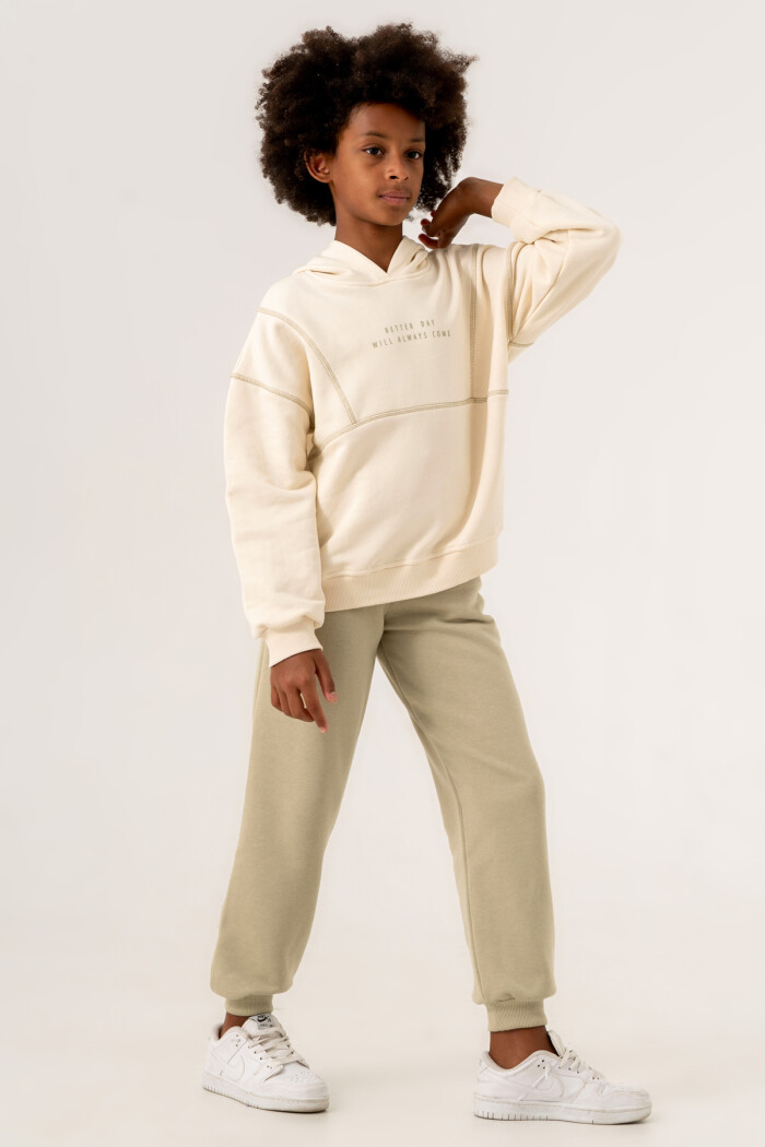 Yeşil Better Day Will Always Come Baskılı 8-12 Yaş Takım - 3547-2