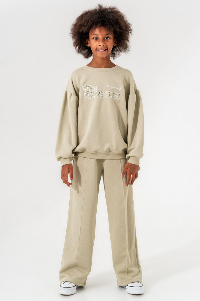 Yeşil Bloom Nakışlı 8-12 Yaş Takım - 3539-1