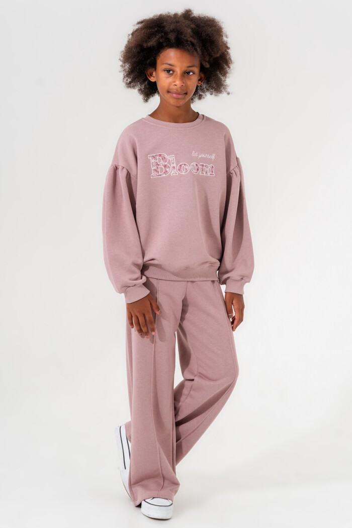 Pudra Bloom Nakışlı 8-12 Yaş Takım - 3539-2