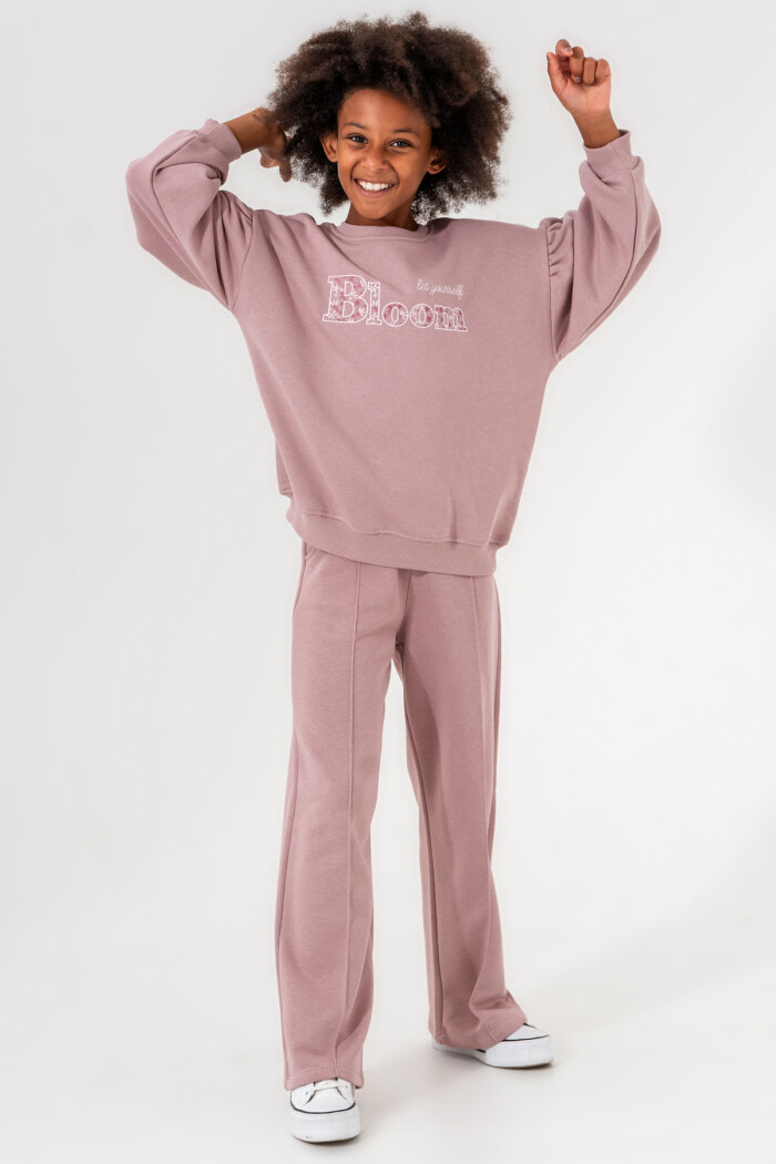 Pudra Bloom Nakışlı 8-12 Yaş Takım - 3539-2