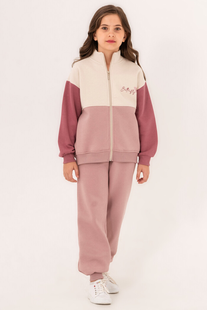 Pudra Butterfly Baskılı  5-9 Yaş Takım - 3523-4