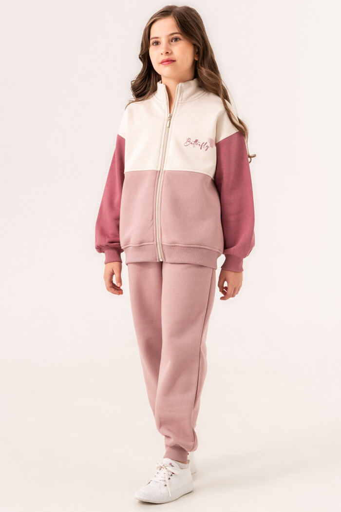 Pudra Butterfly Baskılı  5-9 Yaş Takım - 3523-4