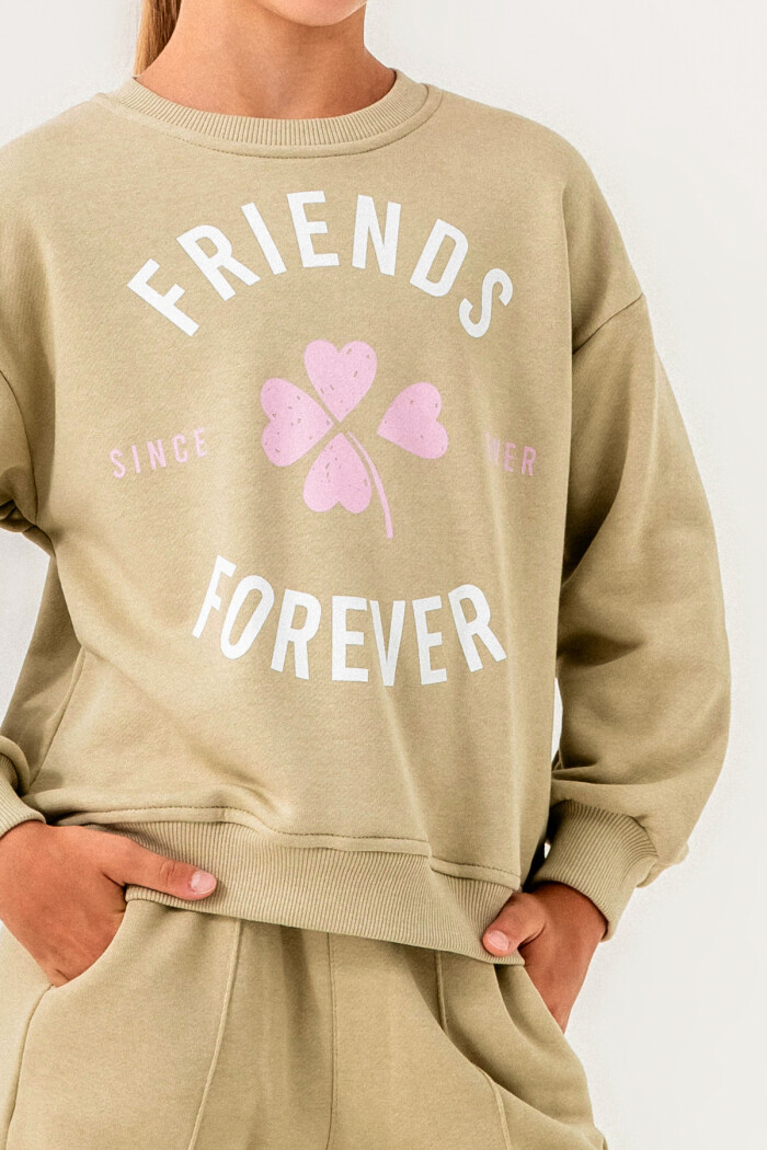 Yeşil Friends Forever Baskılı 5-9 Yaş Takım - 3538-1