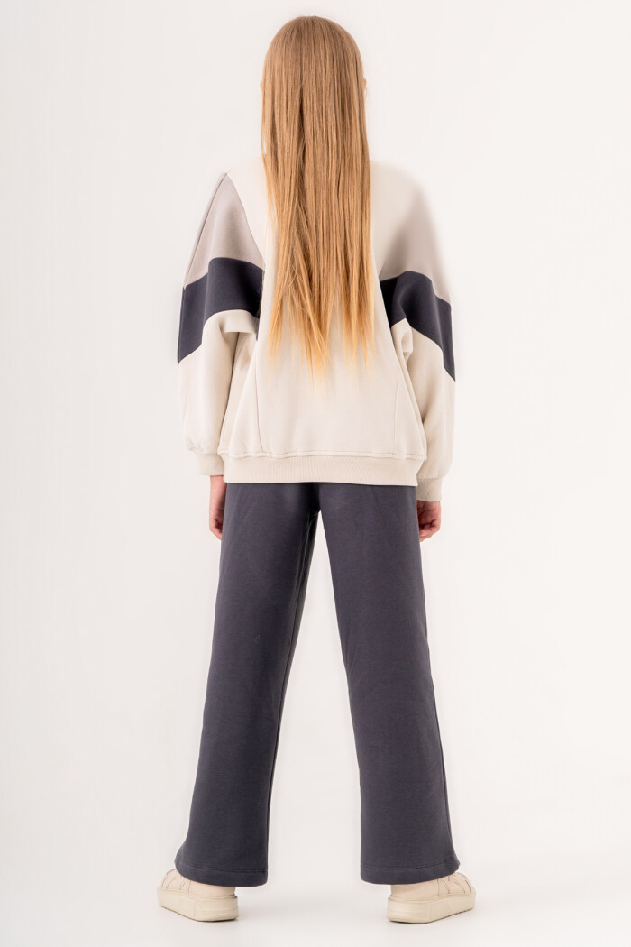 Kız Çocuk Füme Perfect Baskılı 8-12 Yaş Takım - 3550-5