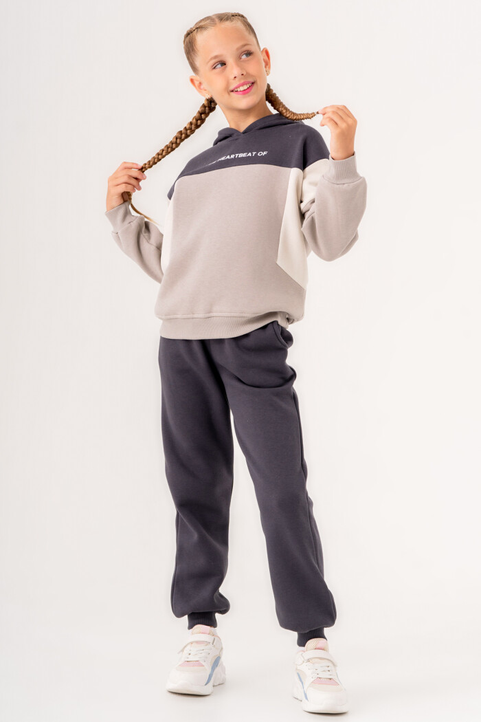 Kız Çocuk Füme The Heartbeat Of Baskılı 5-9 Yaş Takım - 3554-2