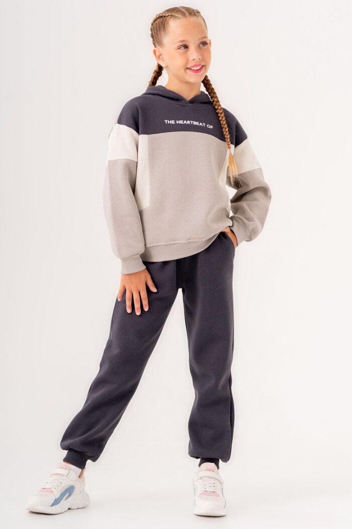 Kız Çocuk Füme The Heartbeat Of Baskılı 5-9 Yaş Takım - 3554-2