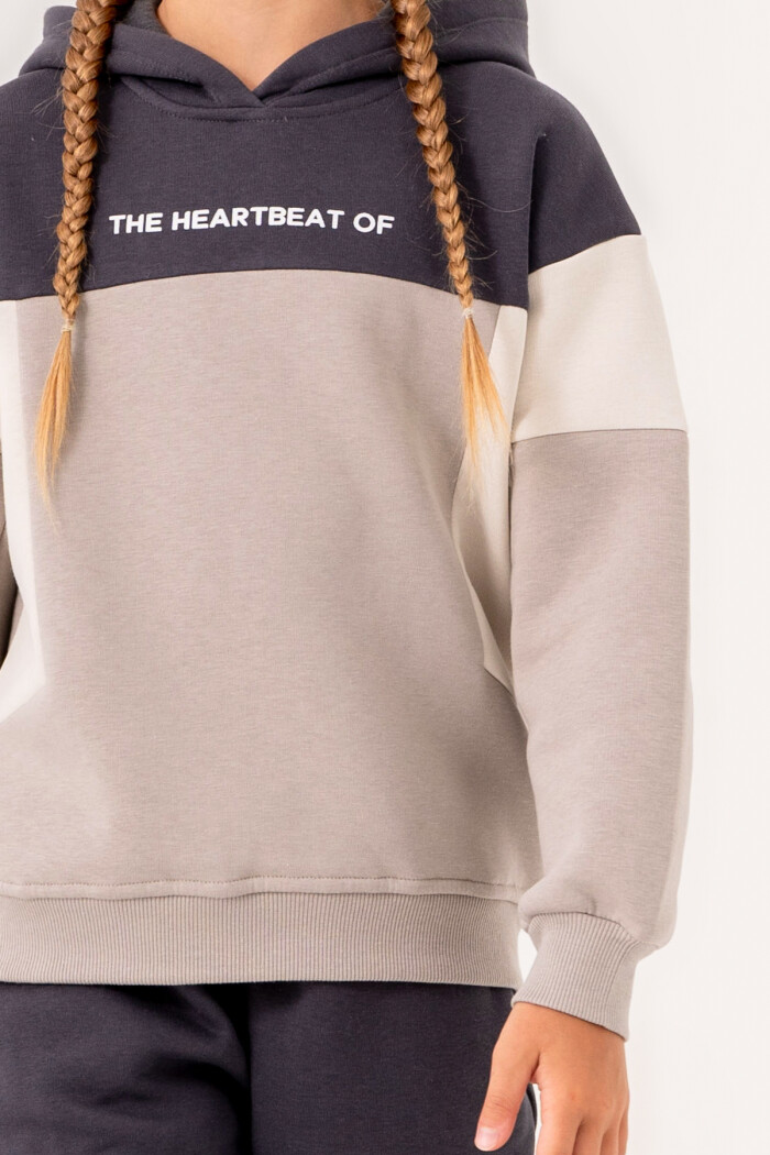 Kız Çocuk Füme The Heartbeat Of Baskılı 5-9 Yaş Takım - 3554-2