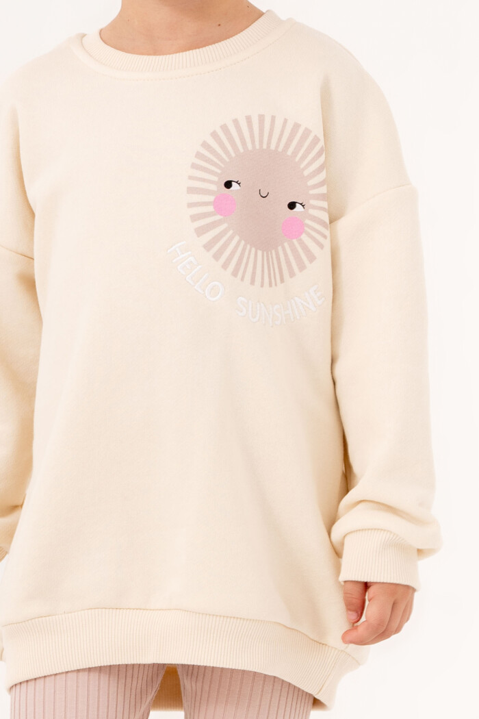 Krem Hello Sunshine Baskılı 1-5 Yaş Takım - 3501-2