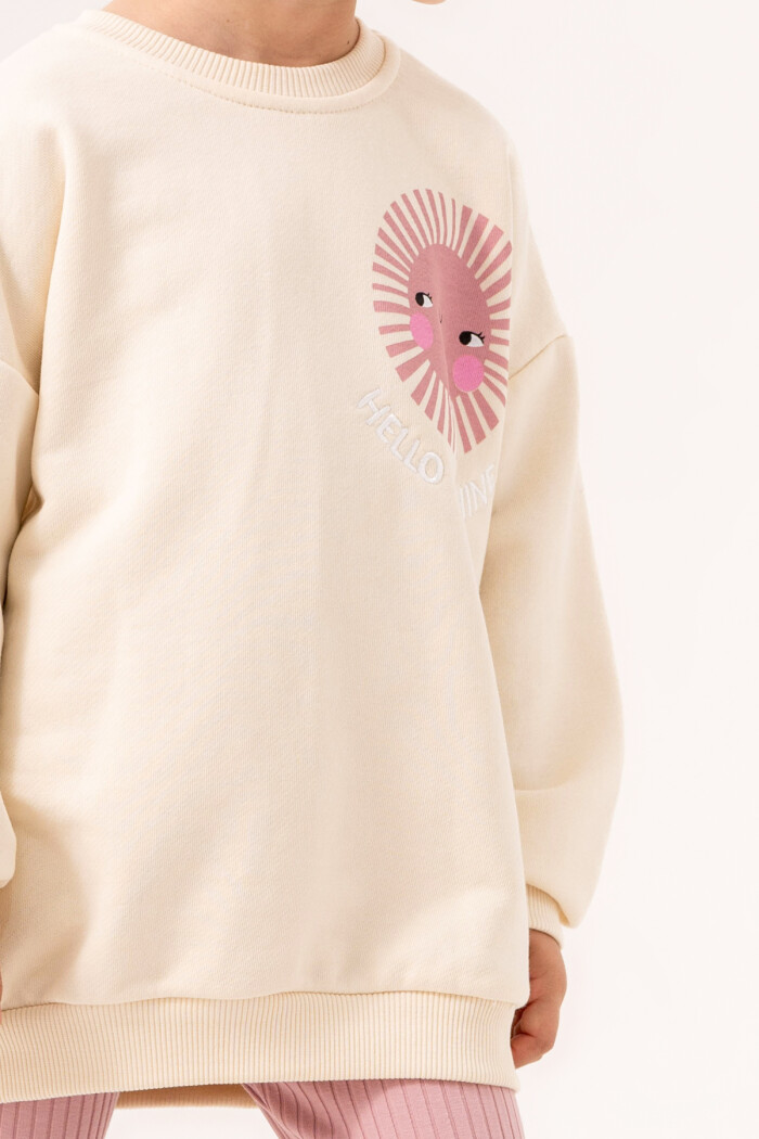 Pudra Hello Sunshine Baskılı 1-5 Yaş Takım - 3501-5