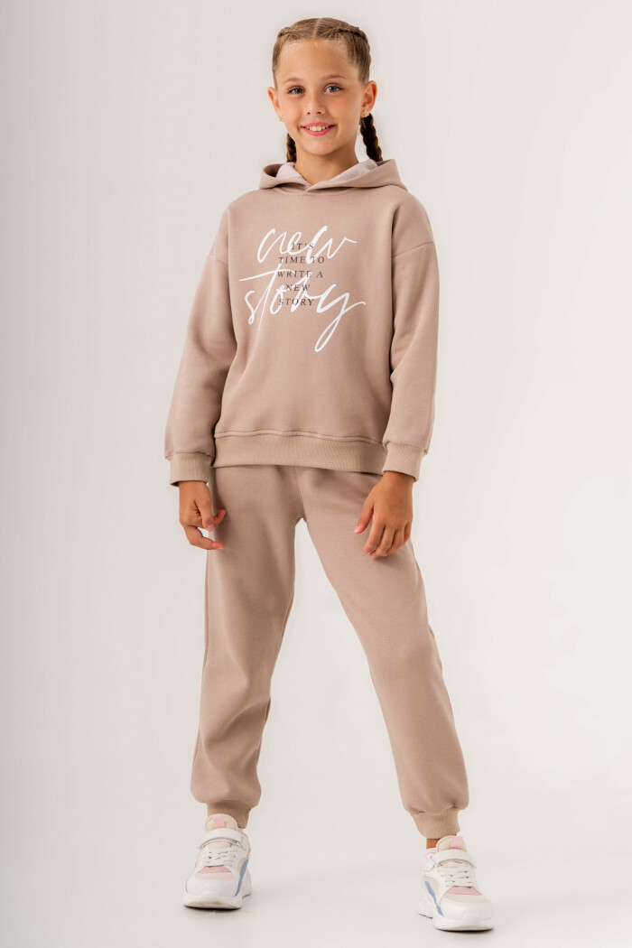 Kız Çocuk Kahve Its Time To Write A New Story Baskılı 5-9 Yaş Takım - 3561-5