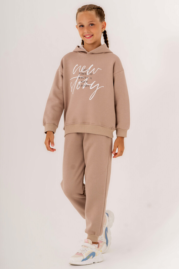 Kız Çocuk Kahve Its Time To Write A New Story Baskılı 5-9 Yaş Takım - 3561-5