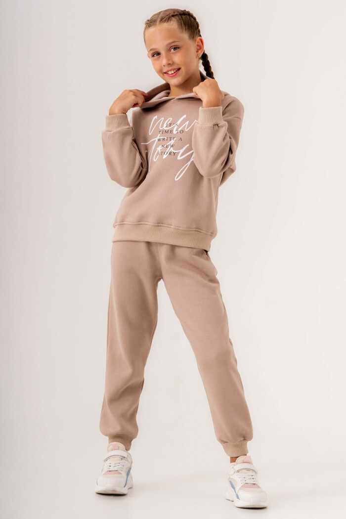 Kız Çocuk Kahve Its Time To Write A New Story Baskılı 5-9 Yaş Takım - 3561-5