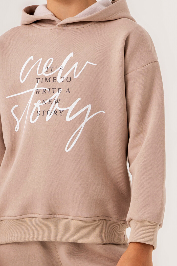 Kız Çocuk Kahve Its Time To Write A New Story Baskılı 5-9 Yaş Takım - 3561-5