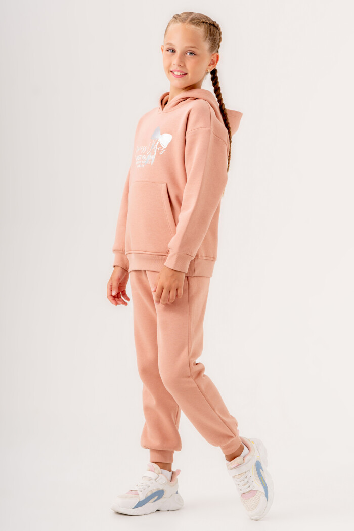 Kız Çocuk Kiremit River Island Baskılı 5-9 Yaş Takım - 3566-2