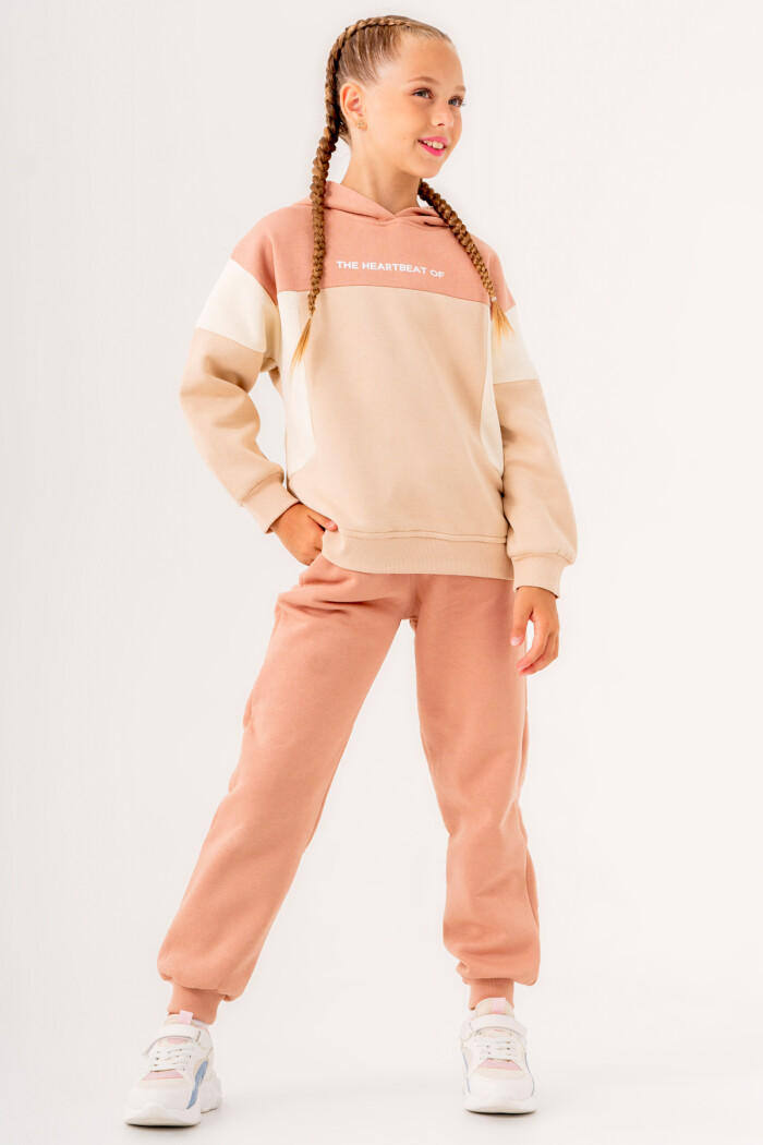 Kız Çocuk Kiremit The Heartbeat Of Baskılı 5-9 Yaş Takım - 3554-1