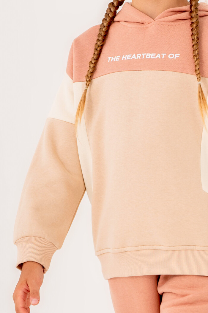 Kız Çocuk Kiremit The Heartbeat Of Baskılı 5-9 Yaş Takım - 3554-1