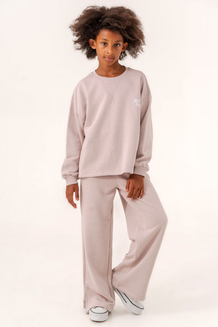 Lila Just A Nice Friends Baskılı 8-12 Yaş Takım - 3500-5