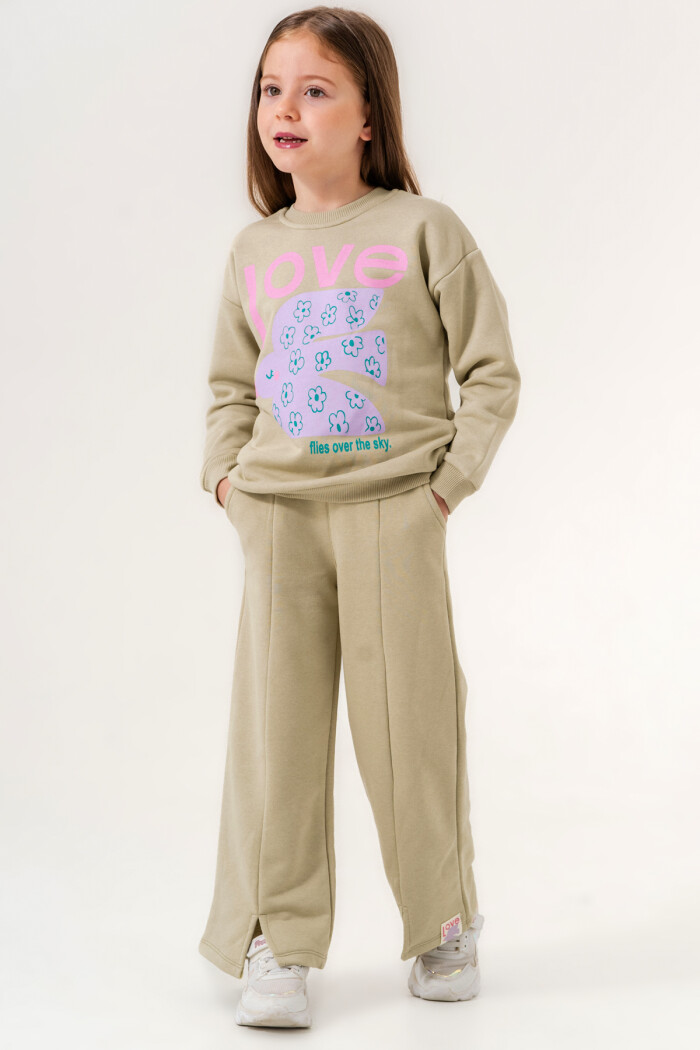 Yeşil Love Baskılı 1-5 Yaş Takım - 3503-2