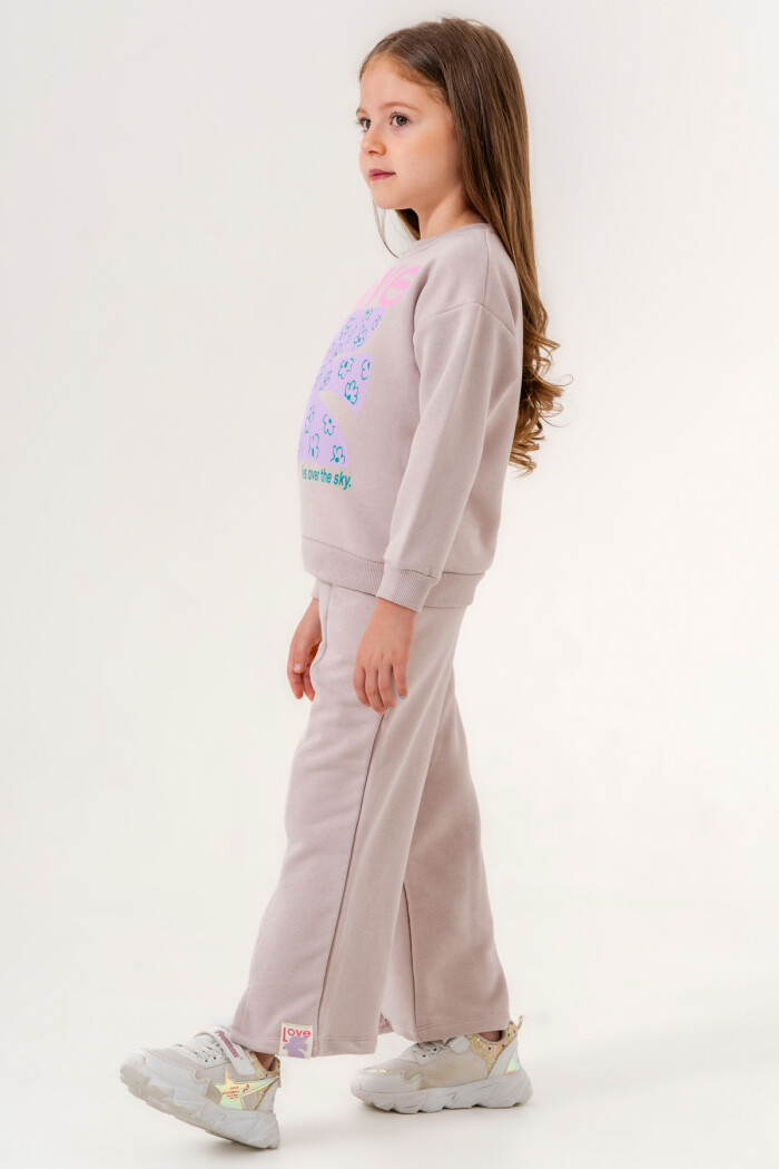 Lila Love Baskılı 1-5 Yaş Takım - 3503-3