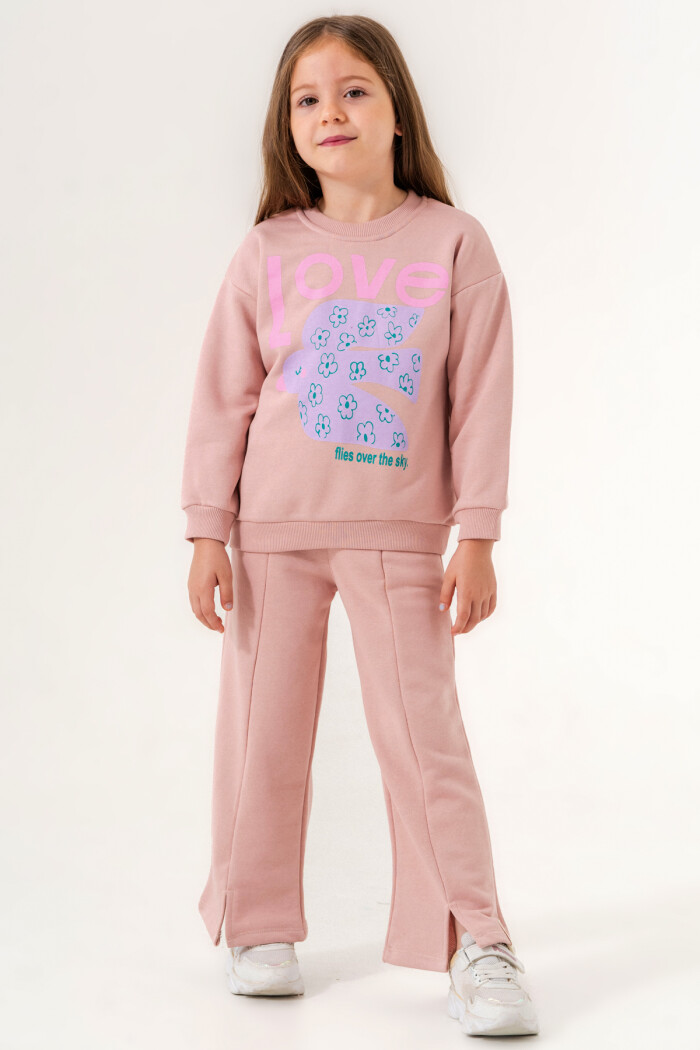 Pudra Love Baskılı 1-5 Yaş Takım - 3503-4