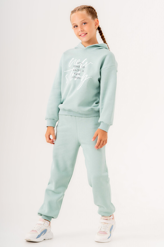 Kız Çocuk Mint Its Time To Write A New Story Baskılı 5-9 Yaş Takım - 3561-3