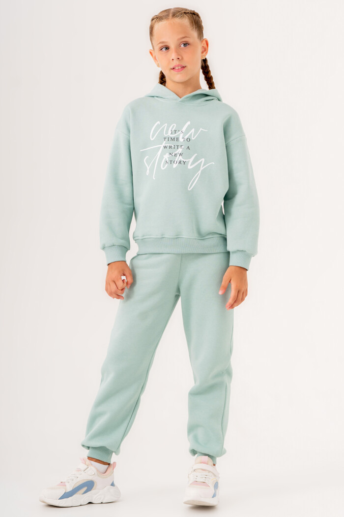 Kız Çocuk Mint Its Time To Write A New Story Baskılı 5-9 Yaş Takım - 3561-3