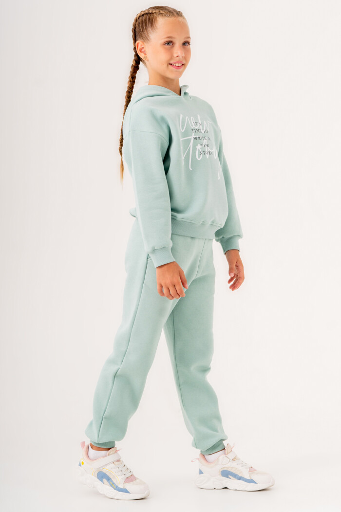 Kız Çocuk Mint Its Time To Write A New Story Baskılı 5-9 Yaş Takım - 3561-3