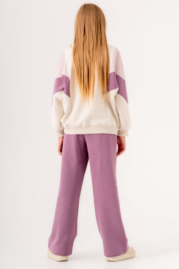 Kız Çocuk Mor Perfect Baskılı 8-12 Yaş Takım - 3550-1