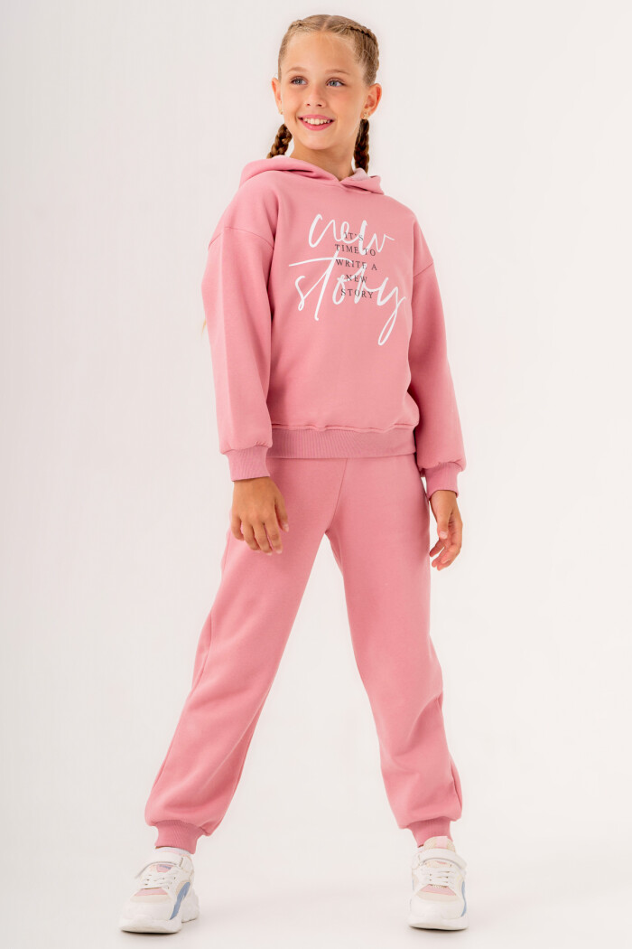 Kız Çocuk Pembe Its Time To Write A New Story Baskılı 5-9 Yaş Takım - 3561-6