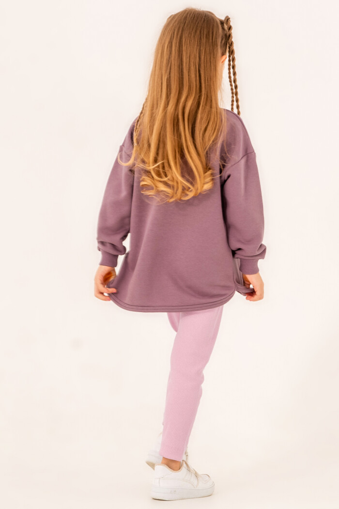 Mor Smile Everyday Baskılı 1-5 Yaş Takım - 3510-3