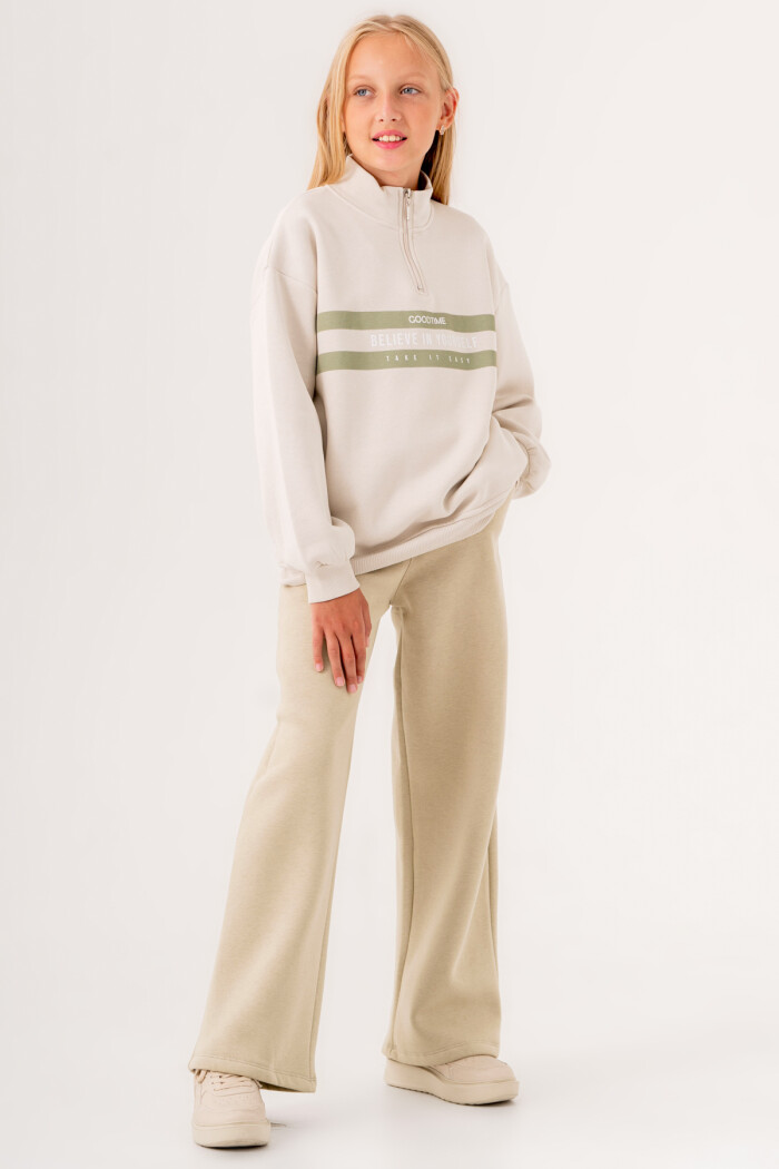 Kız Çocuk Yeşil Goodtime Baskılı 8-12 Yaş Takım - 3524-3