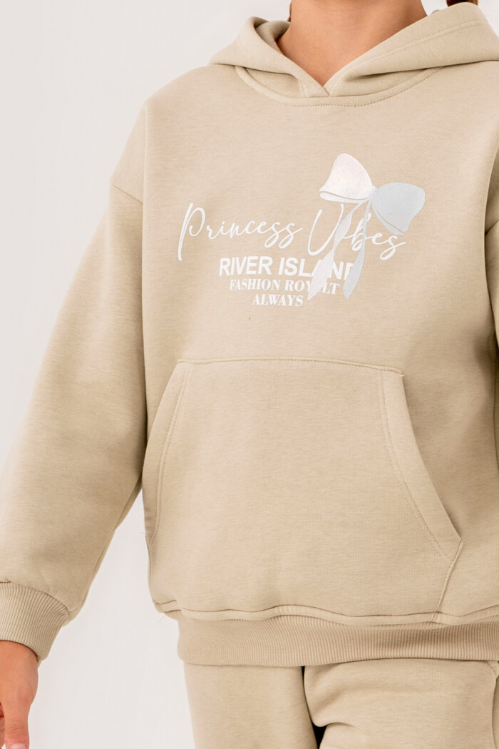 Kız Çocuk Yeşil River Island Baskılı 5-9 Yaş Takım - 3566-3