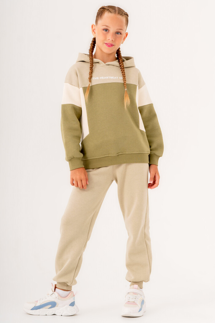 Kız Çocuk Yeşil The Heartbeat Of Baskılı 5-9 Yaş Takım - 3554-3