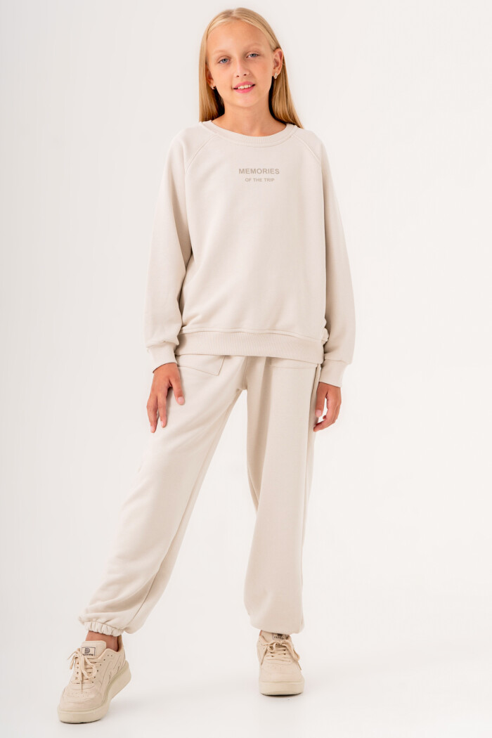 Kız Çocuk Krem Memories Of The Trip Baskılı 8-12 Yaş Kız Çocuk Takım - 3507-5