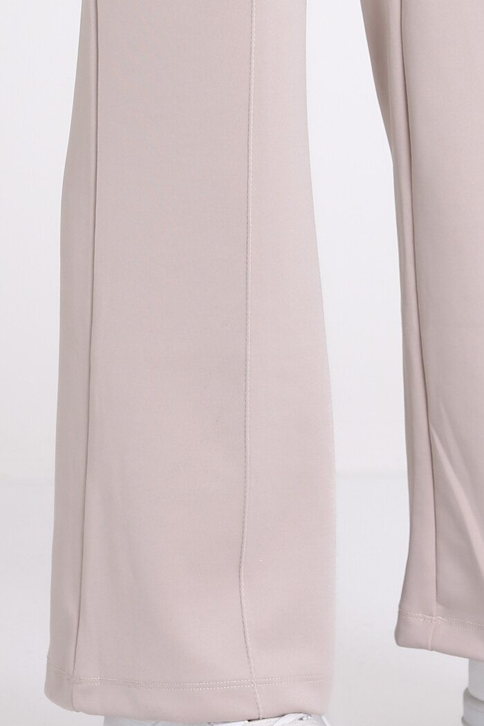 Krem Nervür Dikişli 5-13 Yaş Pantolon - 2513-3