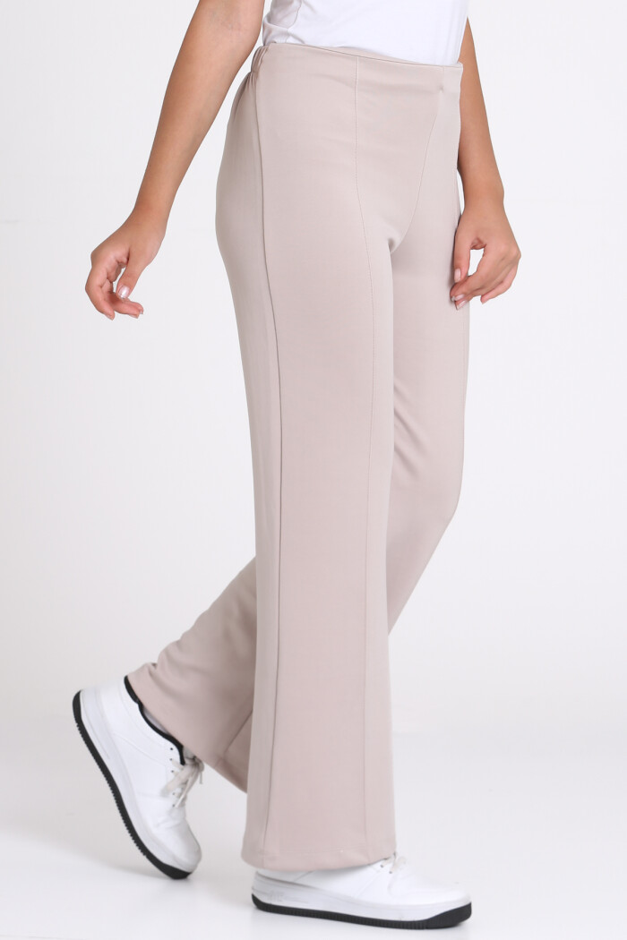 Krem Nervür Dikişli 5-13 Yaş Pantolon - 2513-3