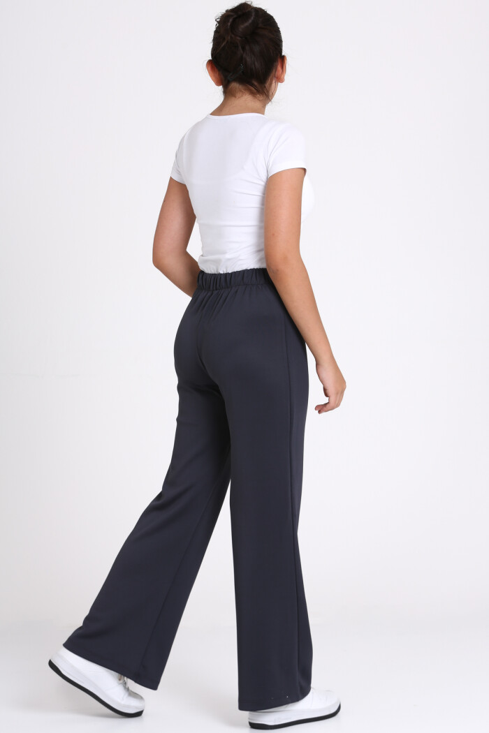 Lacivert Nervür Dikişli 5-13 Yaş Pantolon - 2513-2