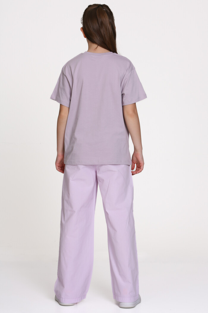 Lila Ala Maison Baskılı 9-13 Yaş Takım - 2485-4