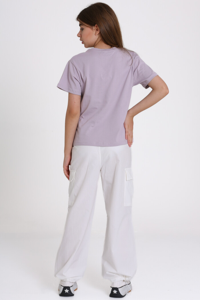 Lila All Dreams Baskılı 9-13 Yaş Takım - 2487-5